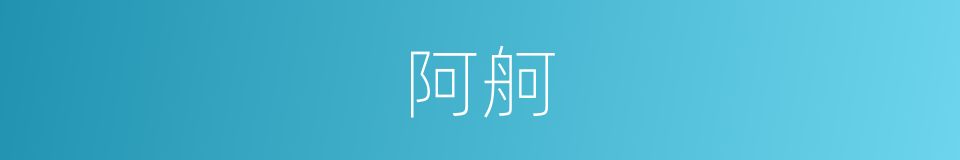 阿舸的意思