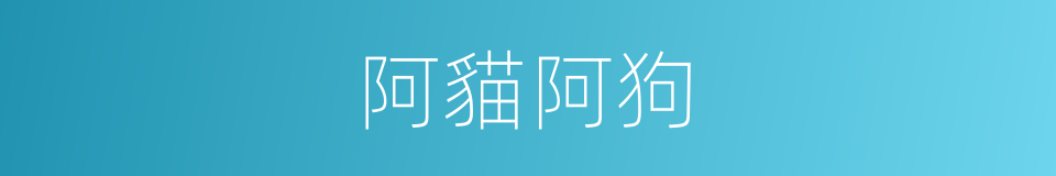 阿貓阿狗的意思