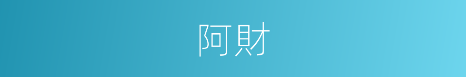 阿財的同義詞