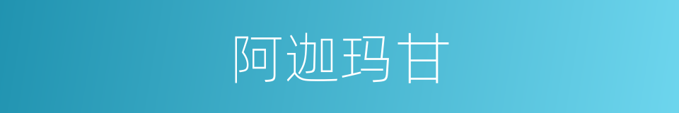 阿迦玛甘的同义词