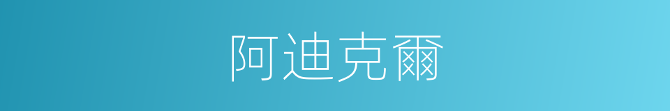 阿迪克爾的同義詞