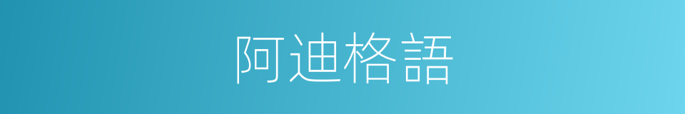 阿迪格語的同義詞