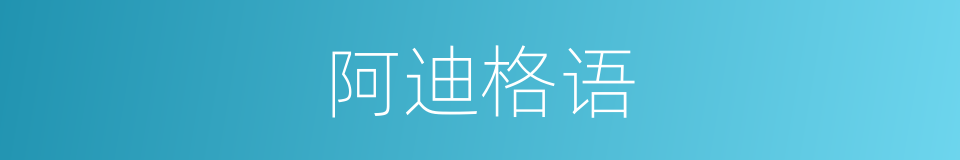 阿迪格语的同义词