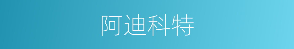 阿迪科特的同义词