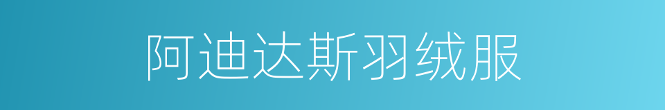 阿迪达斯羽绒服的同义词