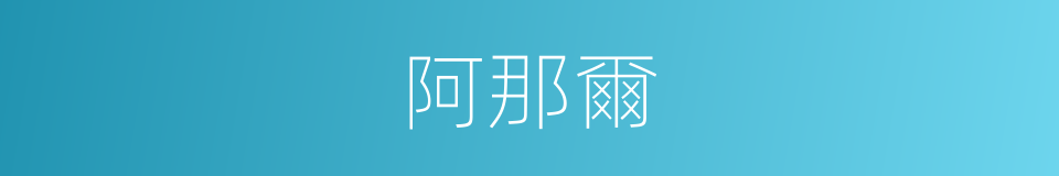 阿那爾的同義詞
