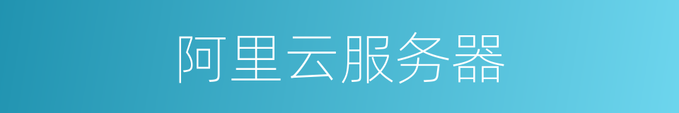 阿里云服务器的同义词