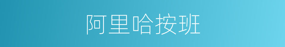 阿里哈按班的同义词