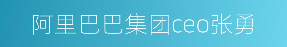 阿里巴巴集团ceo张勇的同义词