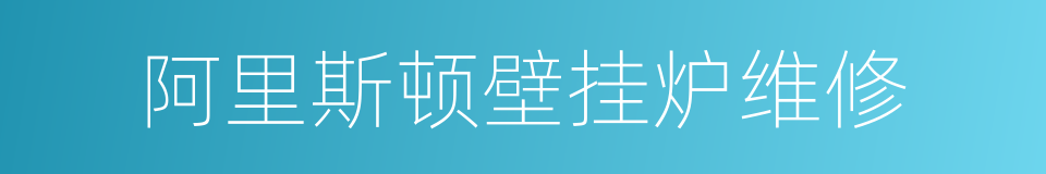 阿里斯顿壁挂炉维修的同义词