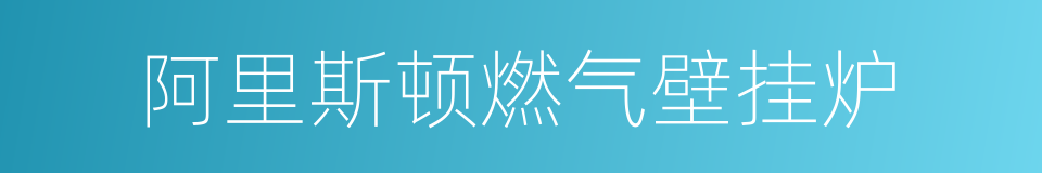 阿里斯顿燃气壁挂炉的同义词