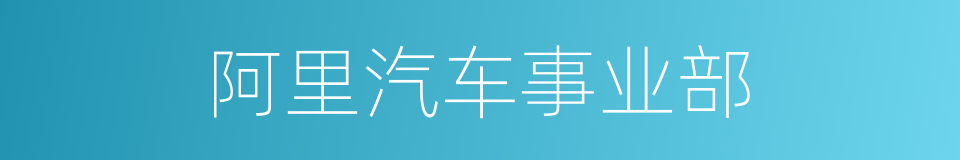 阿里汽车事业部的同义词