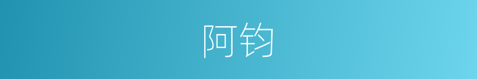 阿钧的意思