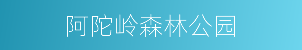 阿陀岭森林公园的同义词