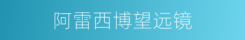 阿雷西博望远镜的同义词