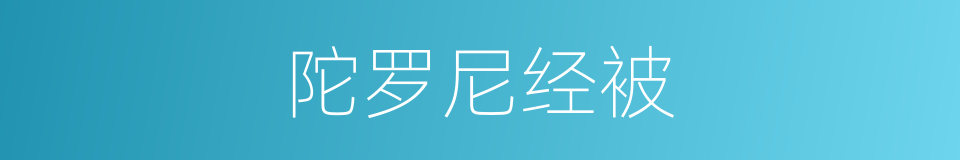 陀罗尼经被的同义词