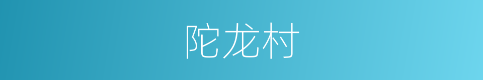 陀龙村的同义词