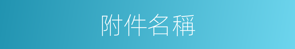 附件名稱的同義詞