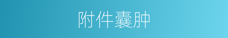 附件囊肿的同义词