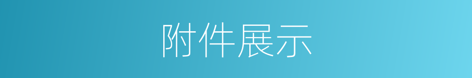 附件展示的同义词
