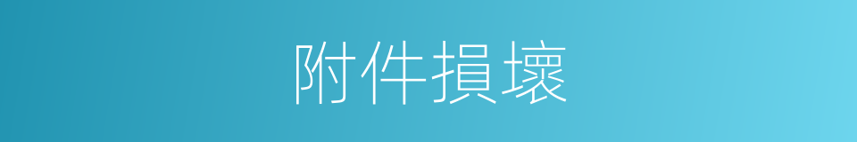 附件損壞的同義詞