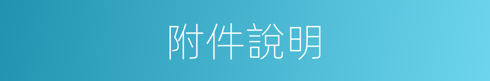 附件說明的同義詞