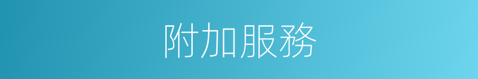 附加服務的同義詞