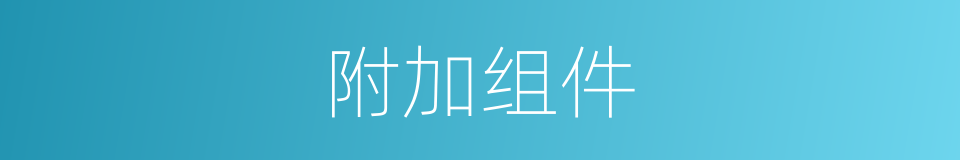 附加组件的同义词