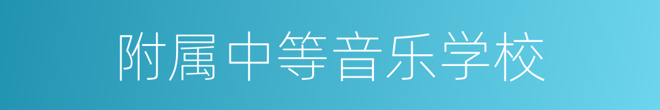 附属中等音乐学校的同义词