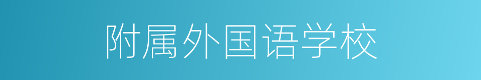附属外国语学校的同义词