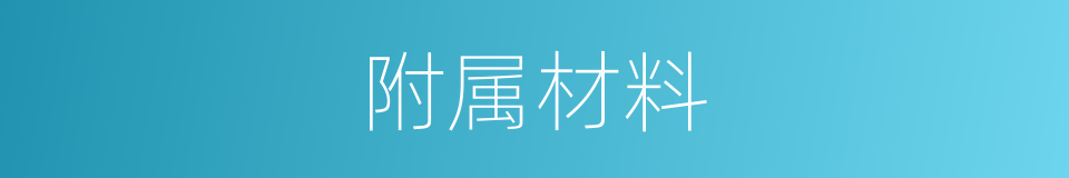 附属材料的同义词