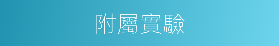 附屬實驗的同義詞