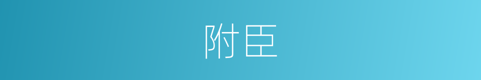 附臣的意思