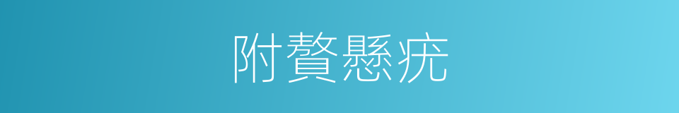 附贅懸疣的意思