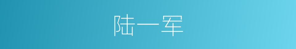 陆一军的同义词