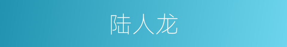 陆人龙的同义词