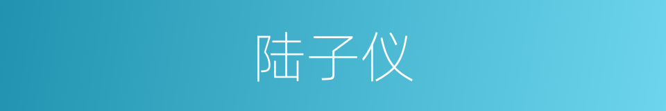 陆子仪的同义词