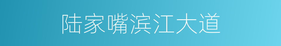 陆家嘴滨江大道的同义词
