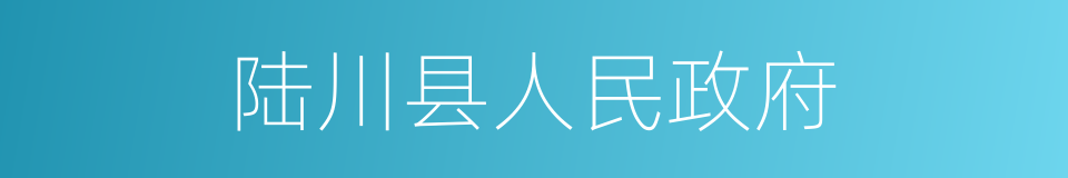 陆川县人民政府的同义词