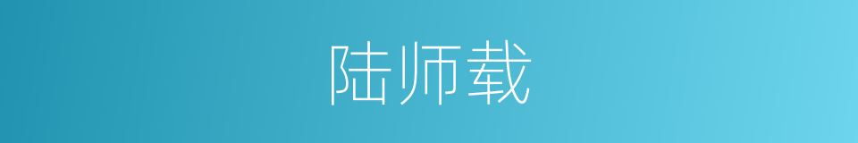 陆师载的同义词