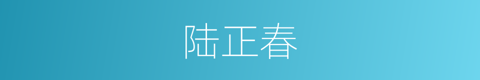 陆正春的同义词