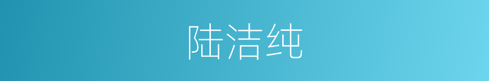 陆洁纯的同义词