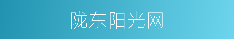 陇东阳光网的同义词