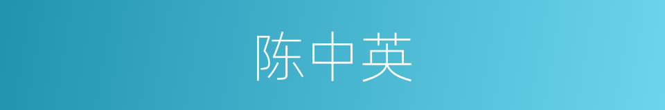 陈中英的同义词