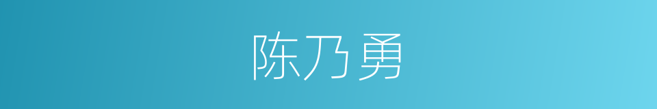 陈乃勇的同义词