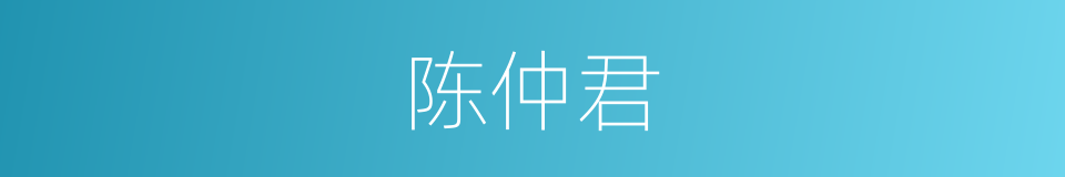 陈仲君的同义词