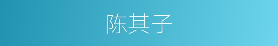 陈其子的同义词