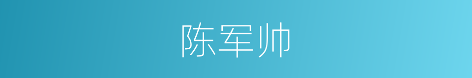 陈军帅的同义词