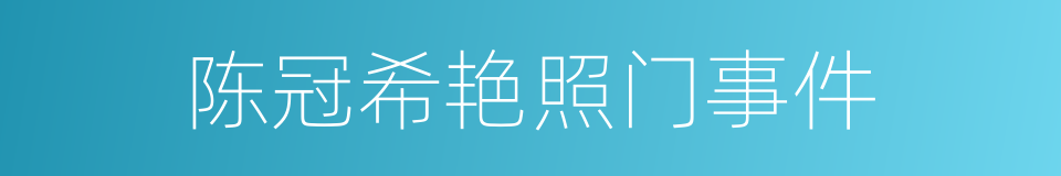 陈冠希艳照门事件的同义词