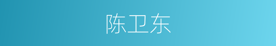 陈卫东的同义词